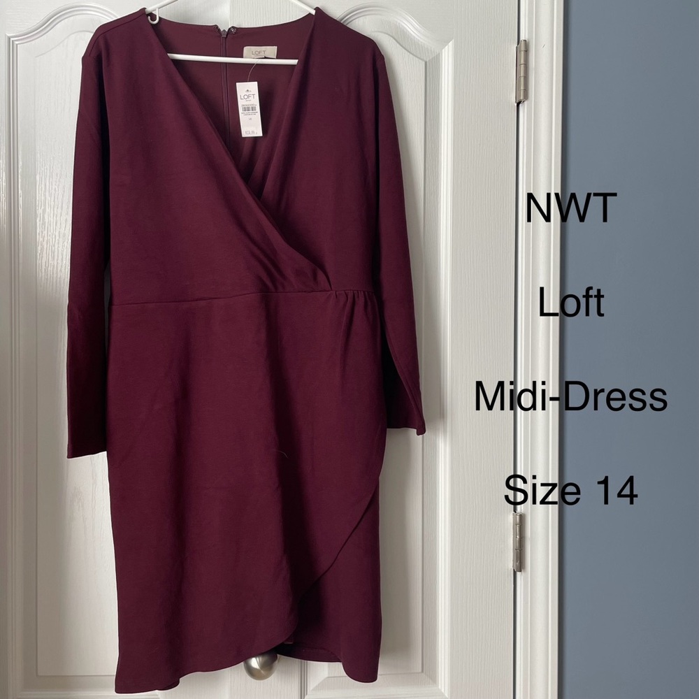 NWT Loft midi dress